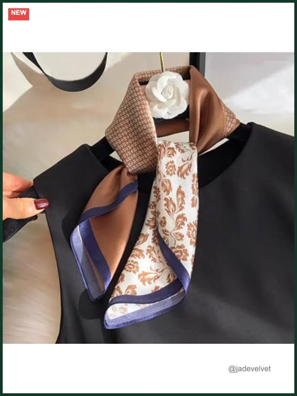 100% Mulberry Silk Square Scarf Women 21 inch Neckerchief Headscarf